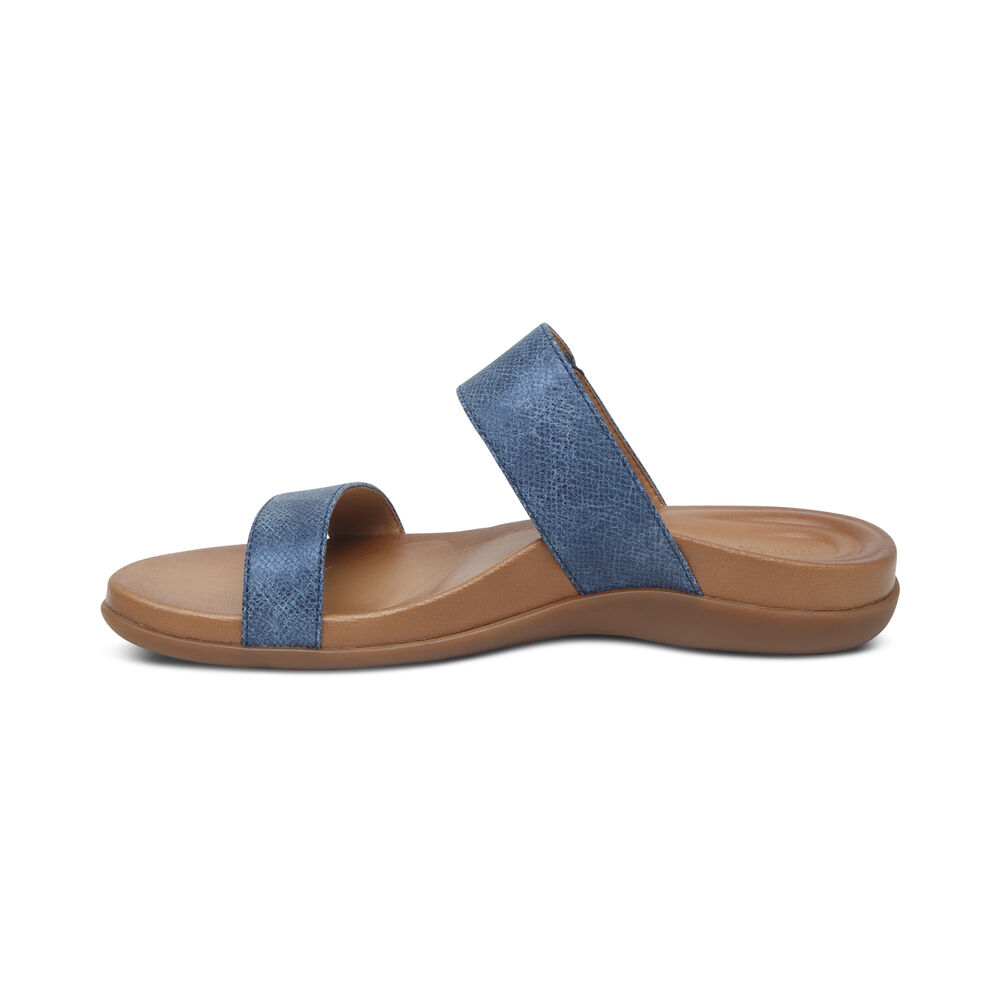 Aetrex Women's Mimi Water-Friendly Sandals - Navy | USA 7SBD267